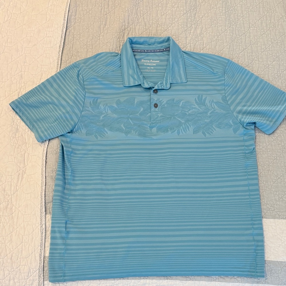 Tommy Bahama Light Blue Island Zone Polo Shirt